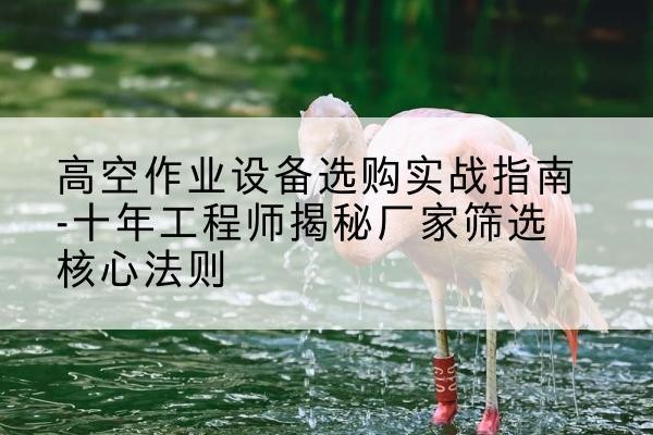 吴川剪叉式升降机厂家-高空作业设备选购实战指南-十年工程师揭秘厂家筛选核心法则