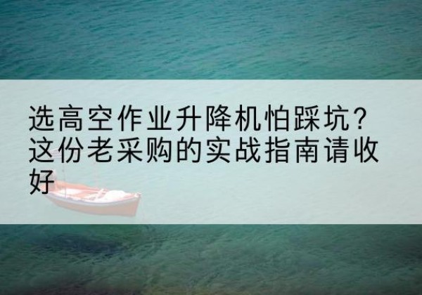 吴川高空作业升降机厂家推荐-选高空作业升降机怕踩坑？这份老采购的实战指南请收好